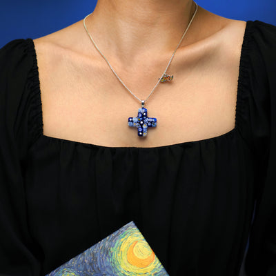 Starry Night Greek Cross Necklace