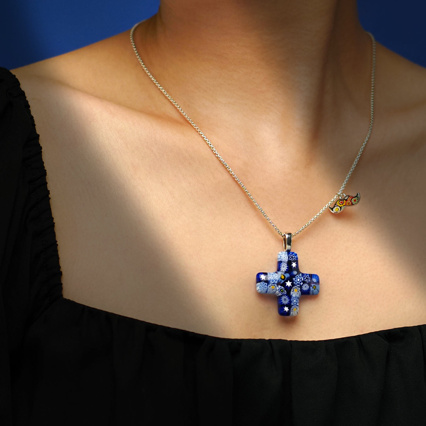 Starry Night Greek Cross Necklace