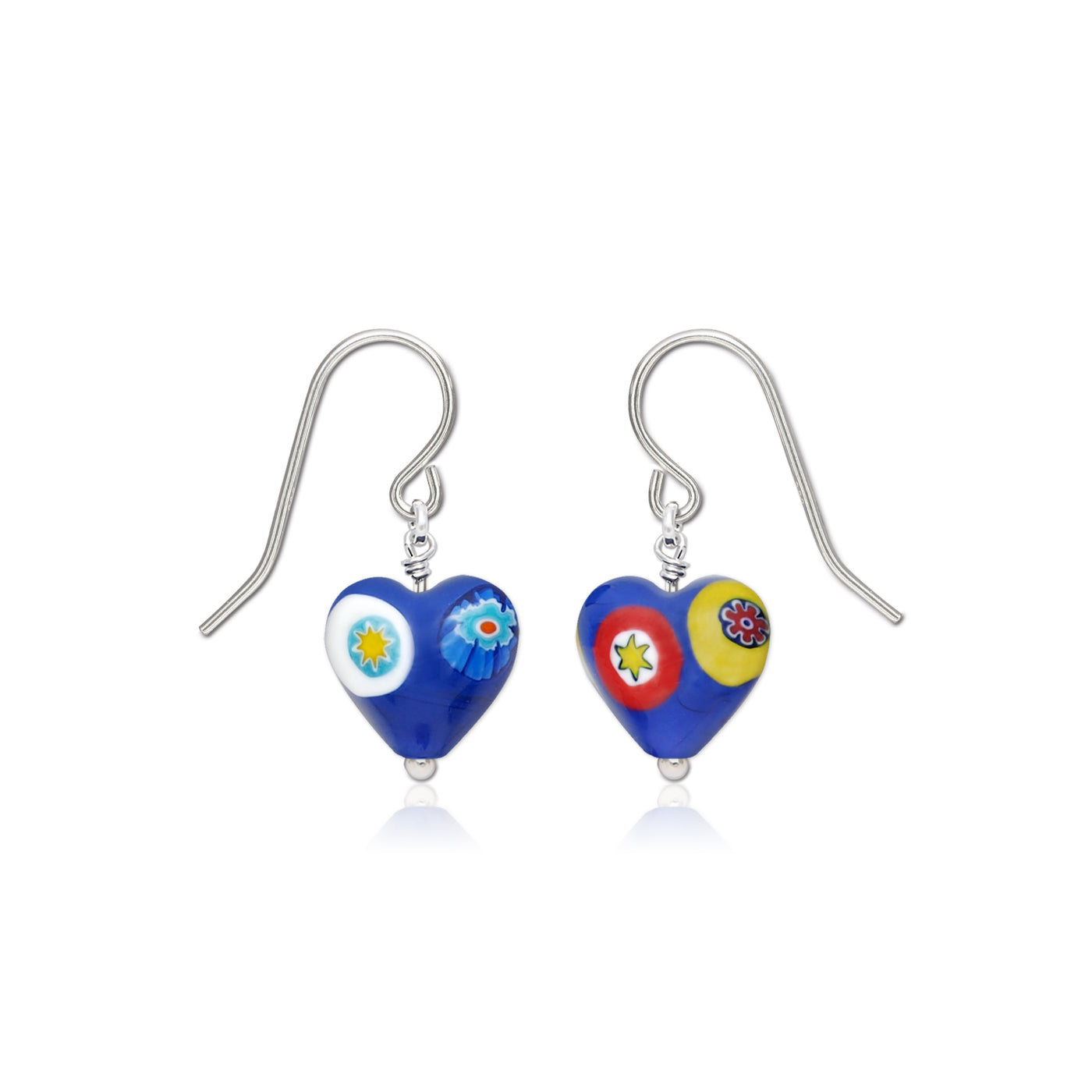 Artylish Blue Heart Earrings