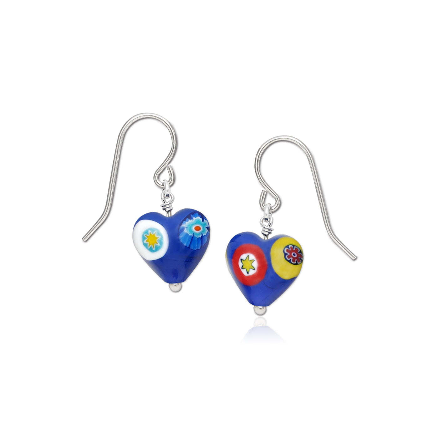 Artylish Blue Heart Earrings