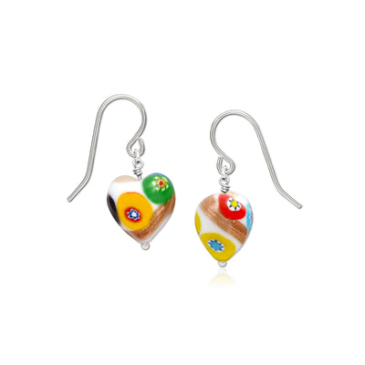 Artylish White Heart Earrings