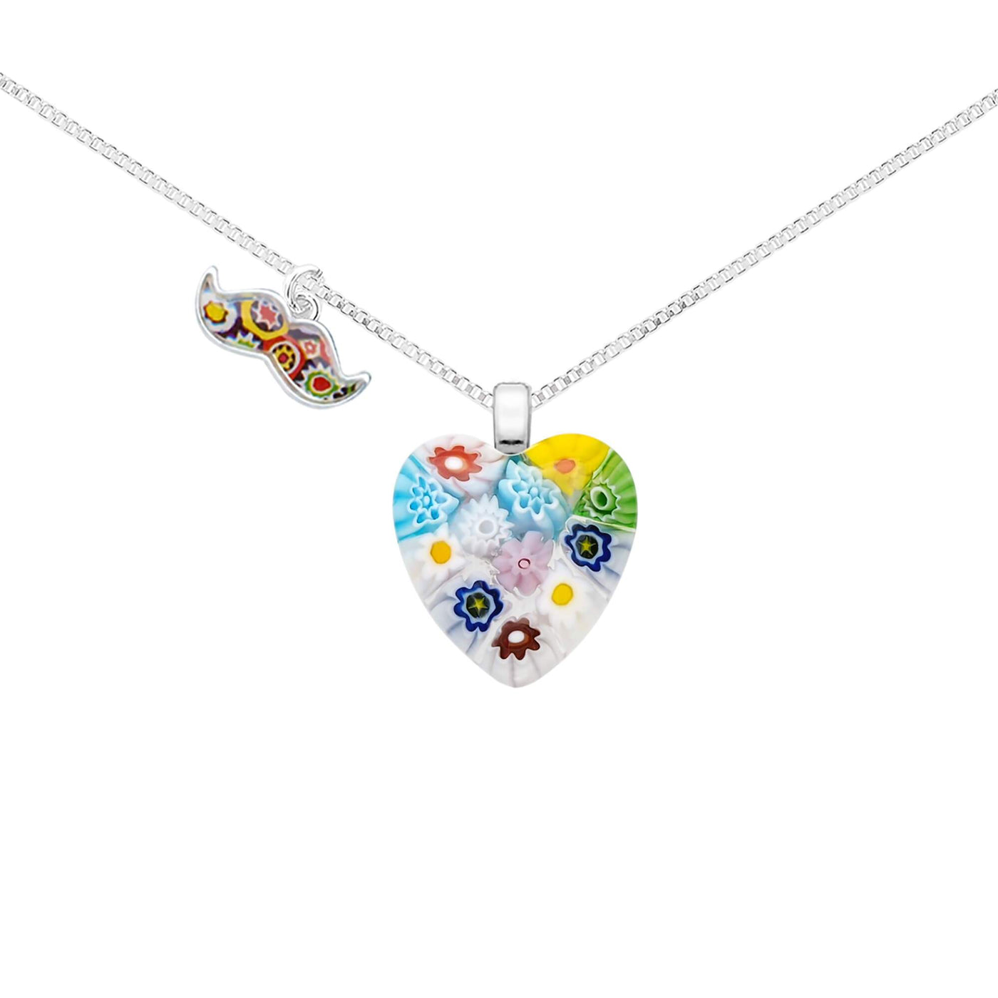 Flowers in Bloom Heart Necklace