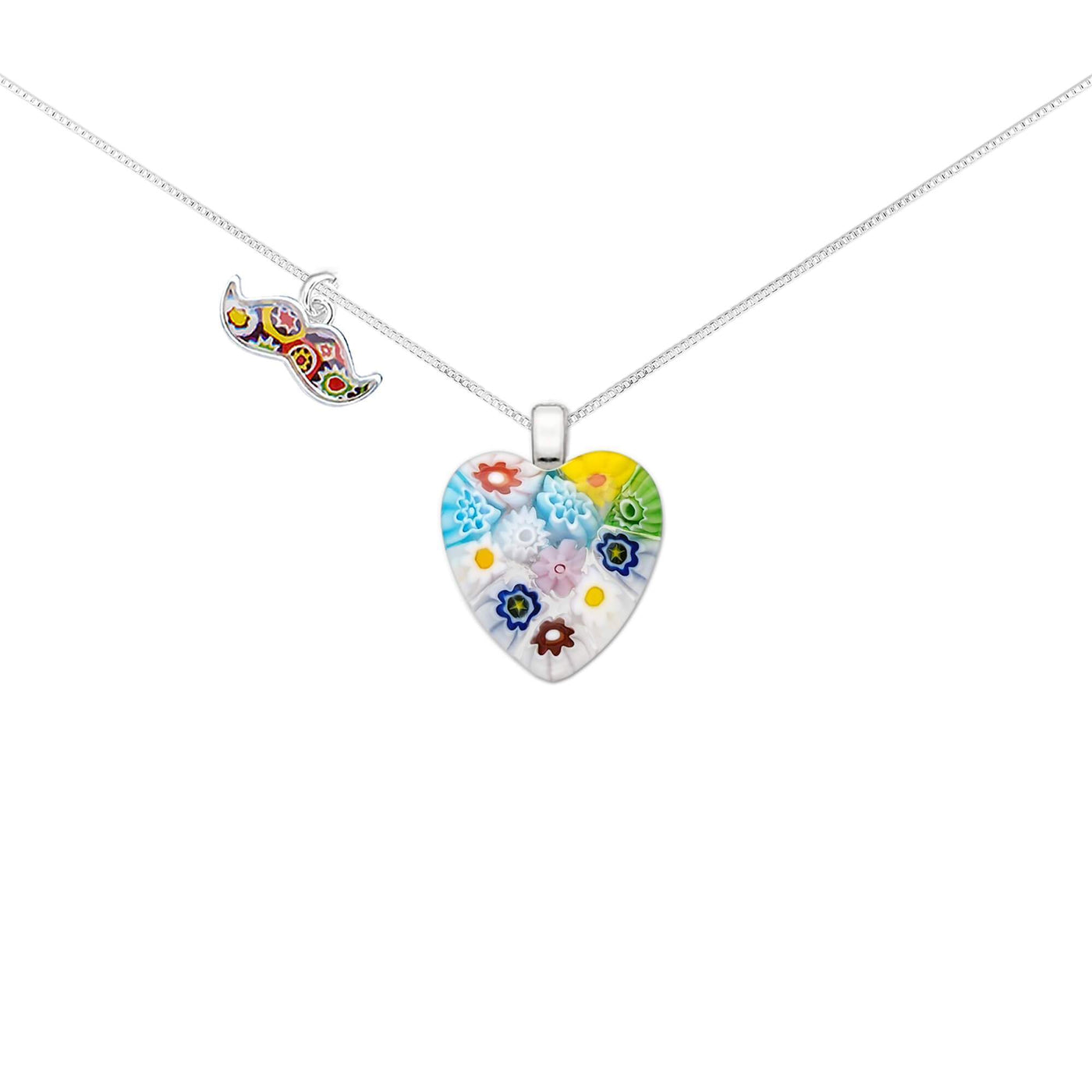 Flowers in Bloom Heart Necklace