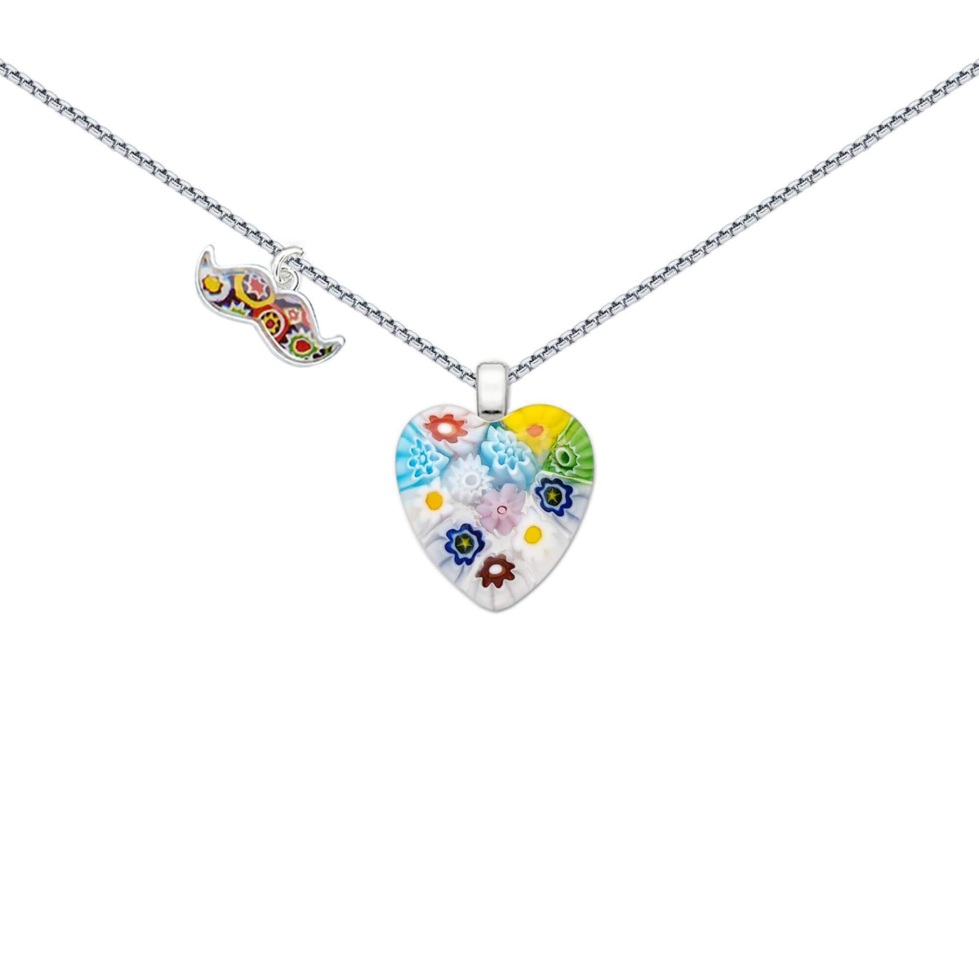 Flowers in Bloom Heart Necklace