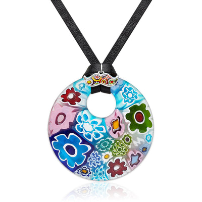 Full of Flowers Garden Round Pendant - 20+2 inch - Pendant