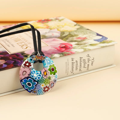 Full of Flowers Garden Round Pendant - 20+2 inch - Pendant