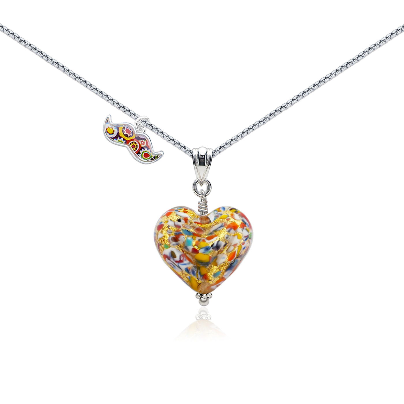 The Kiss Gold Double Heart Necklace