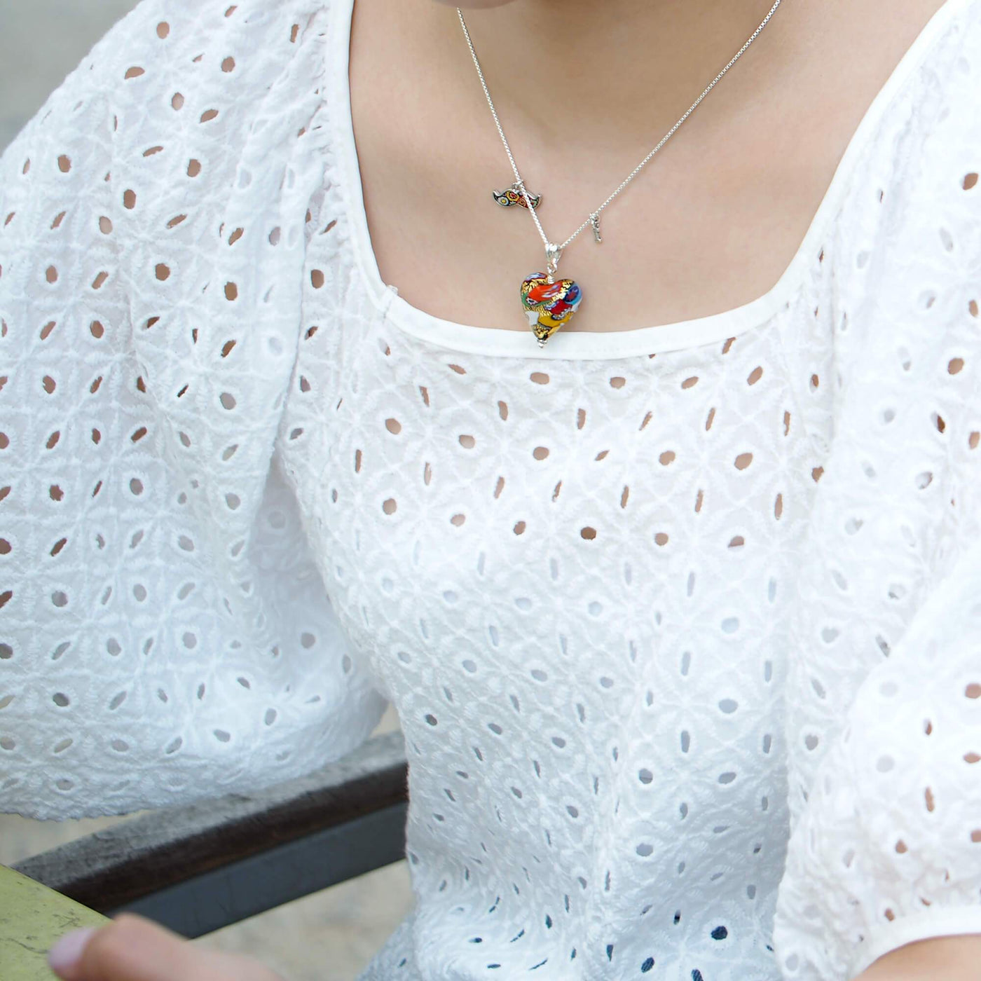 The Kiss Latte Art Heart Necklace