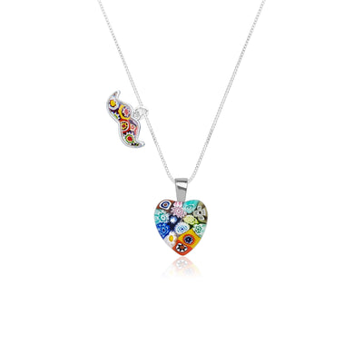 Mini Heart in Bloom Necklace - 13mm - Pendant Necklace
