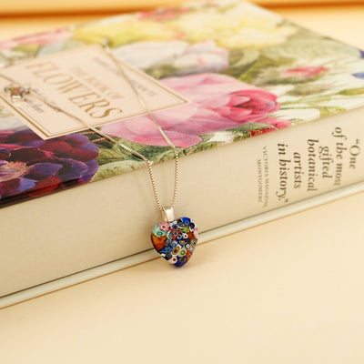 Mini Heart in Bloom Necklace - 16mm - Pendant Necklace