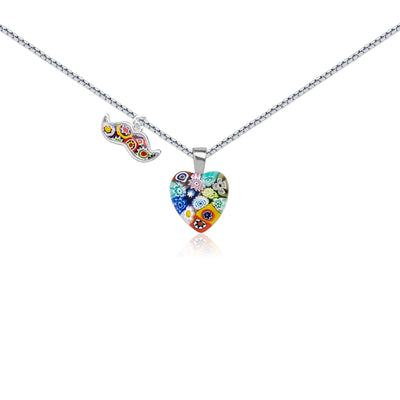 Mini Heart in Bloom Necklace - 16mm - Pendant Necklace