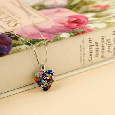 Mini Heart in Bloom Necklace - 16mm - Pendant Necklace