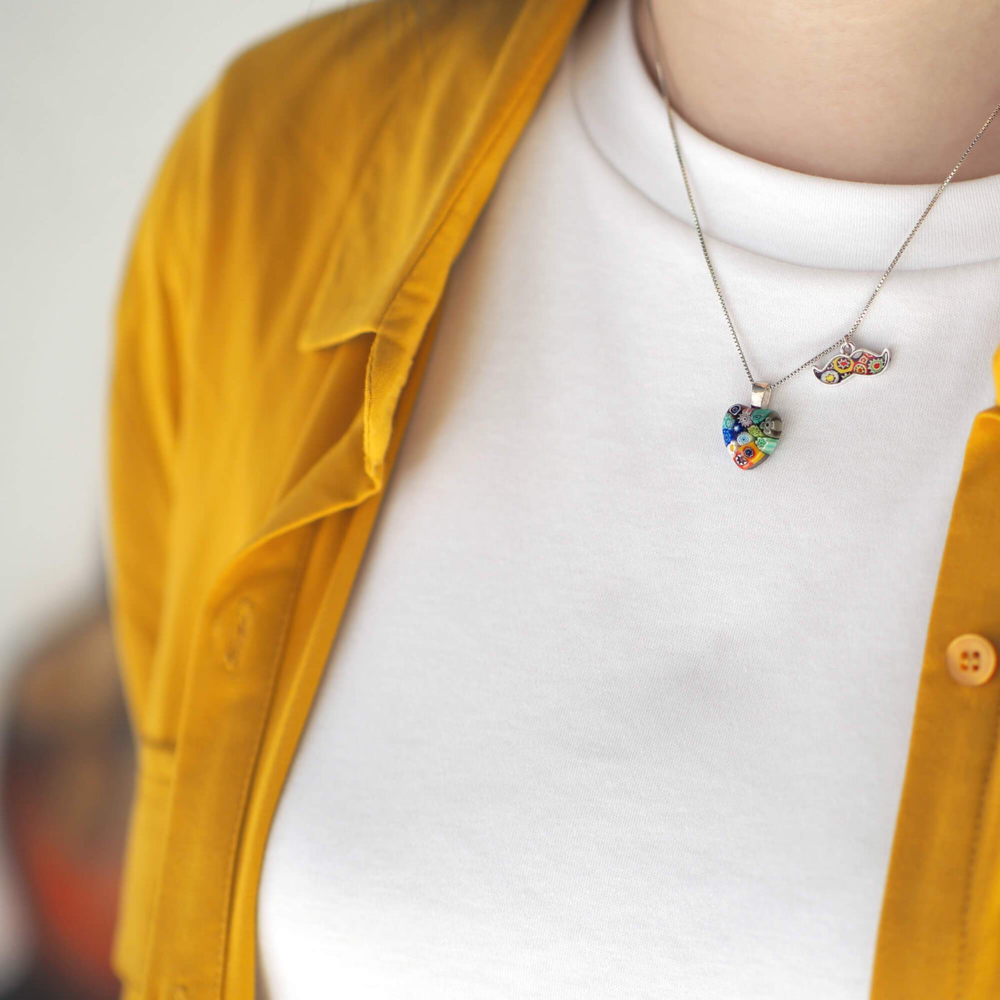 Mini Heart in Bloom Necklace