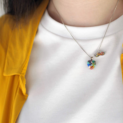 Mini Heart in Bloom Necklace
