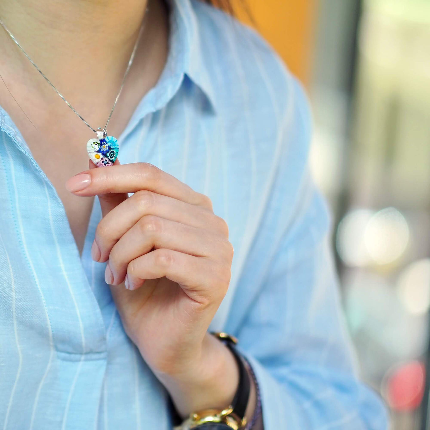 Six in Bloom Heart Necklace