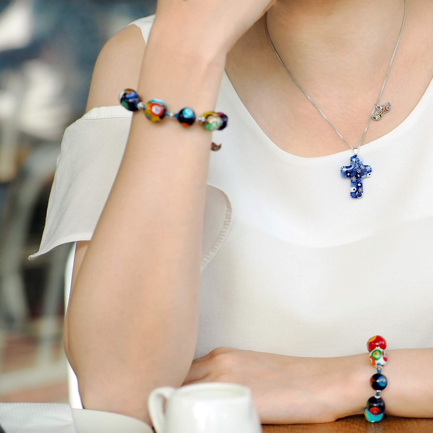 Starry Night Cross Necklace