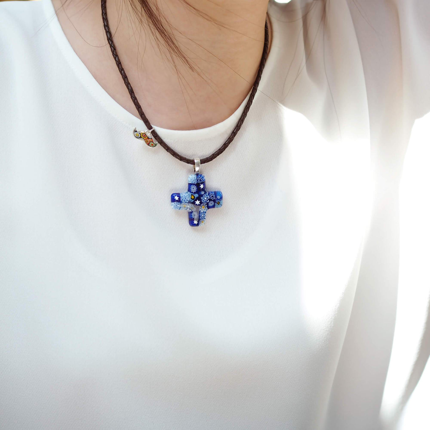 Starry Night Greek Cross Necklace