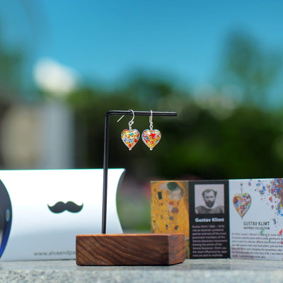 The Kiss Gold Heart Earrings