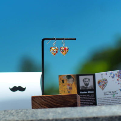 The Kiss Gold Heart Earrings