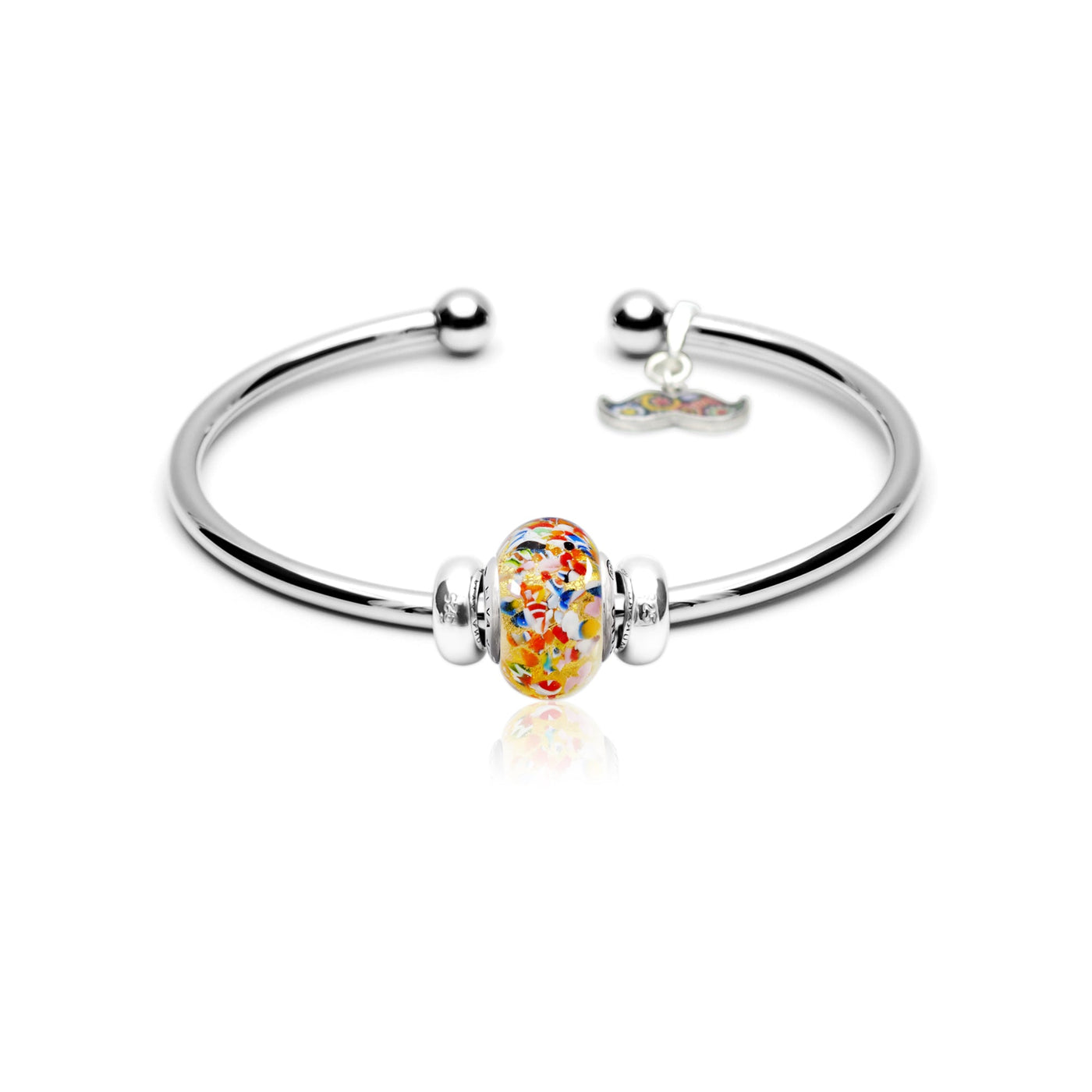 THE KISS Charm Bangle - Silver - Charm Bangle