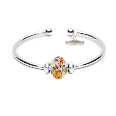 THE KISS Charm Bangle - Silver - Charm Bangle