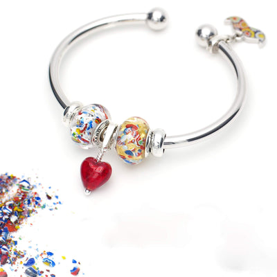 THE KISS | Elegance Charm Bangle - Gold and Silver - Charm Bangle