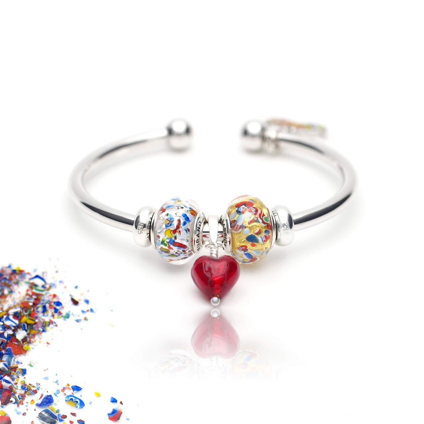 THE KISS | Elegance Charm Bangle - Gold and Silver - Charm Bangle