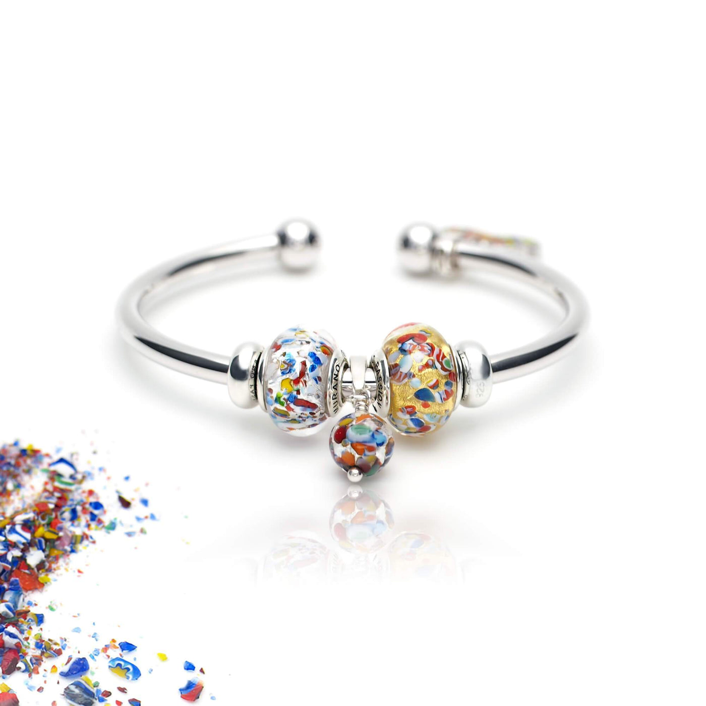 THE KISS | Elegance Charm Bangle - Gold and Silver - Charm Bangle