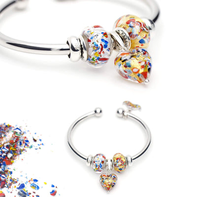 THE KISS | Elegance Charm Bangle - Gold and Silver - Charm Bangle