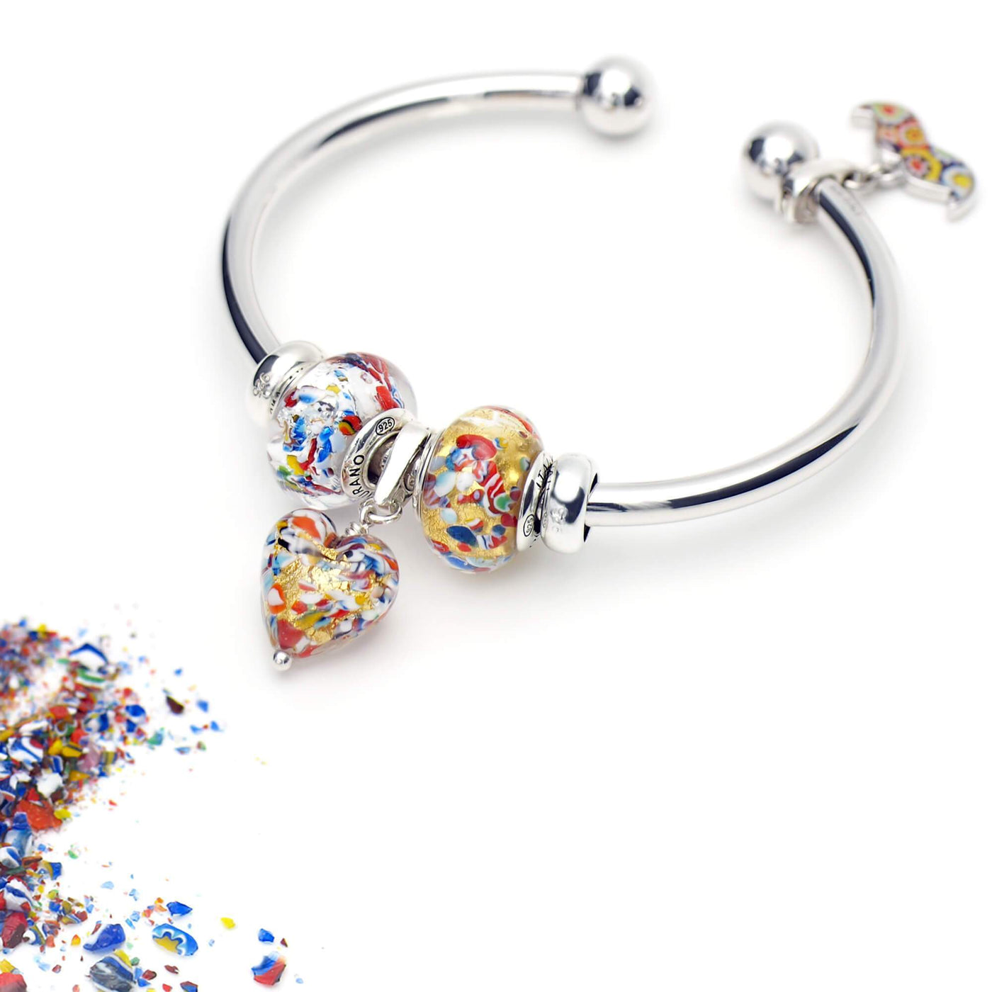 THE KISS | Elegance Charm Bangle - Gold and Silver - Charm Bangle