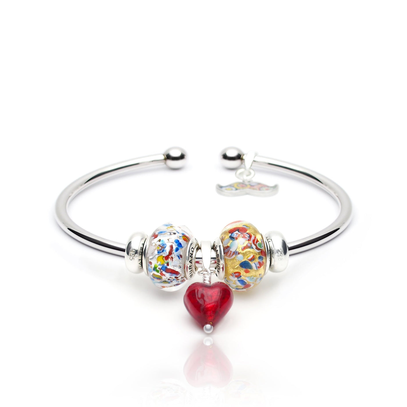 THE KISS | Elegance Charm Bangle - Gold and Silver - Charm Bangle