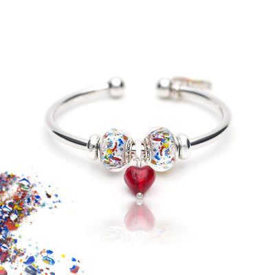 THE KISS | Elegance Charm Bangle - Gold and Silver - Charm Bangle