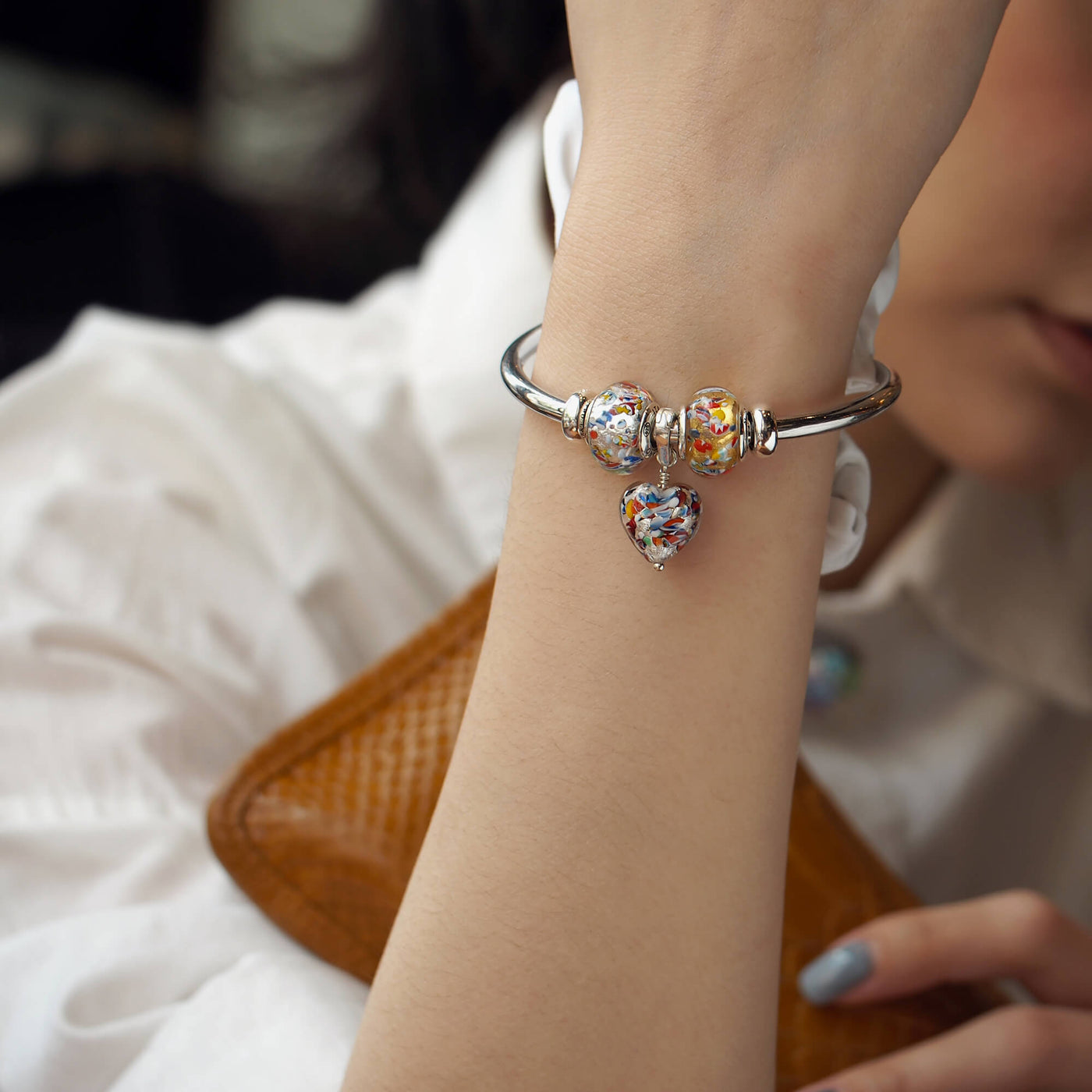 THE KISS | Elegance Charm Bangle - Gold and Silver - Charm Bangle