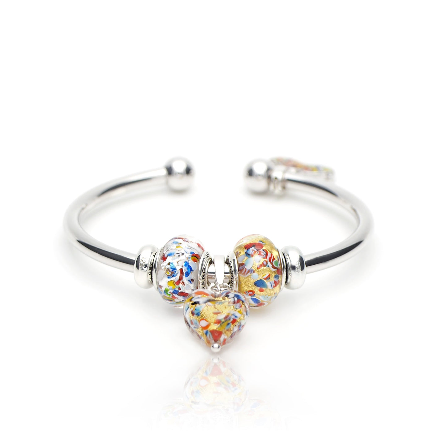 THE KISS | Elegance Charm Bangle - Gold and Silver - Charm Bangle