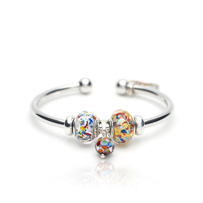 THE KISS | Elegance Charm Bangle - Gold and Silver - Charm Bangle