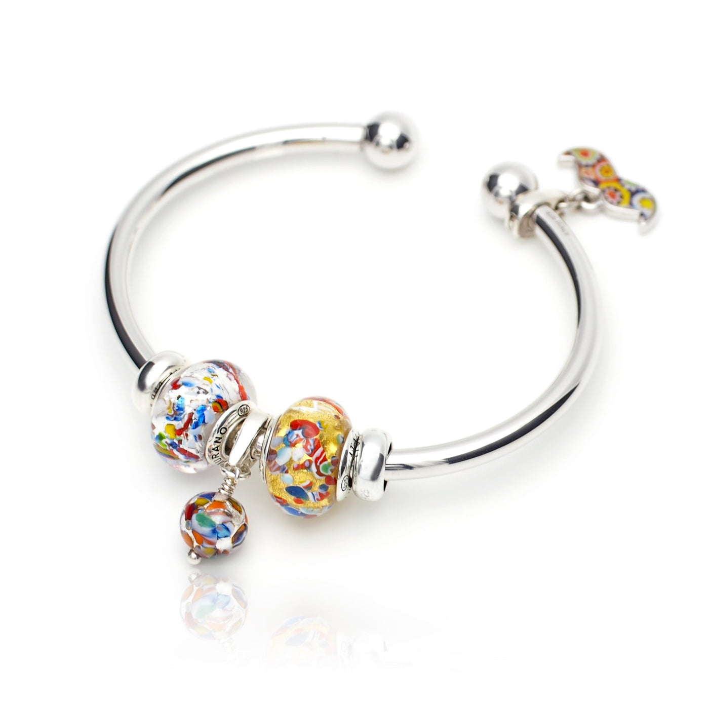 THE KISS | Elegance Charm Bangle - Gold and Silver - Charm Bangle