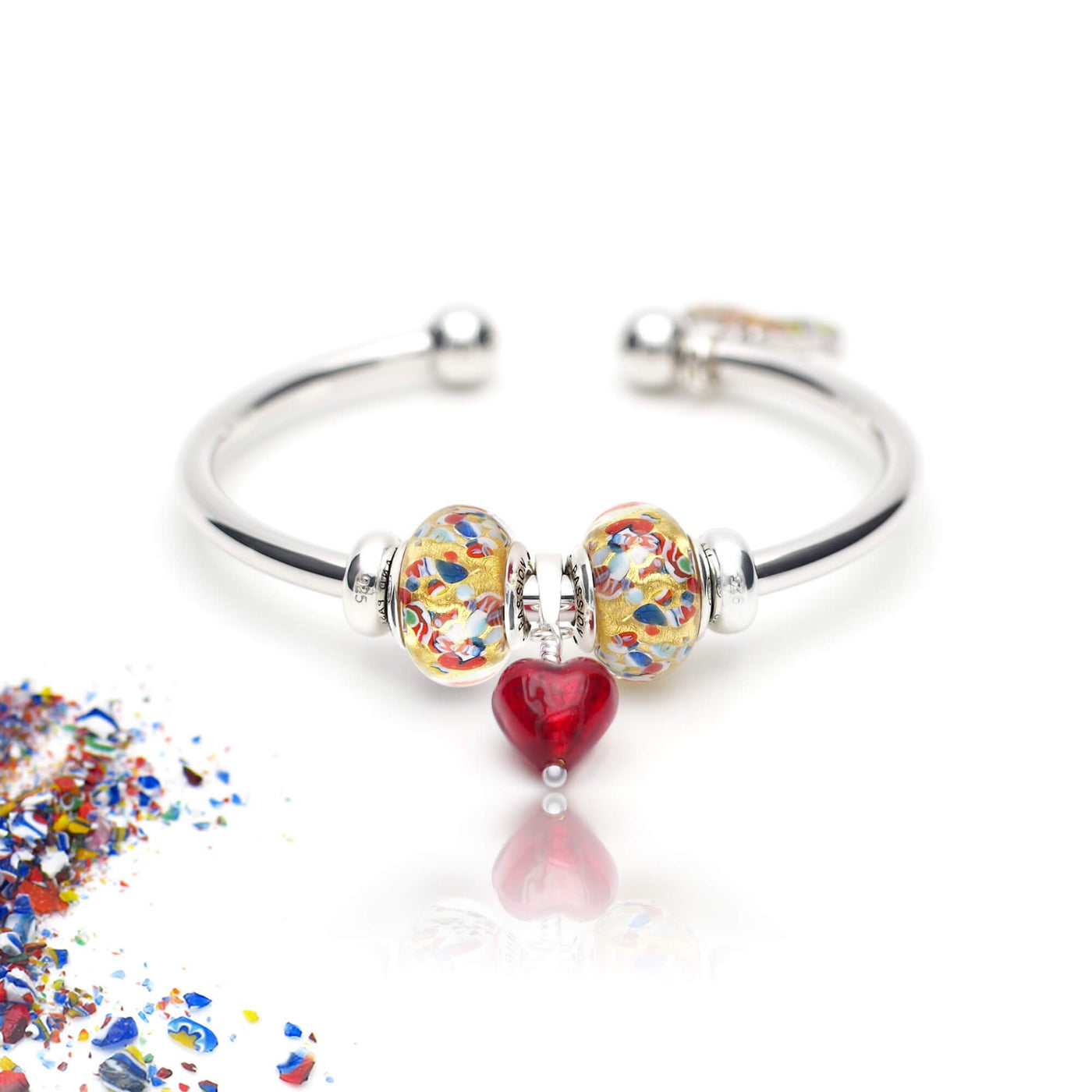 THE KISS | Elegance Charm Bangle - Gold and Silver - Charm Bangle