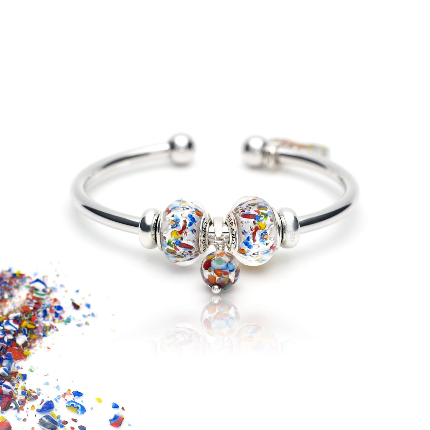 THE KISS | Elegance Charm Bangle - Gold and Silver - Charm Bangle